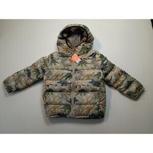The Children's Place Dinosaur Puffer Jacket - Size 5T
